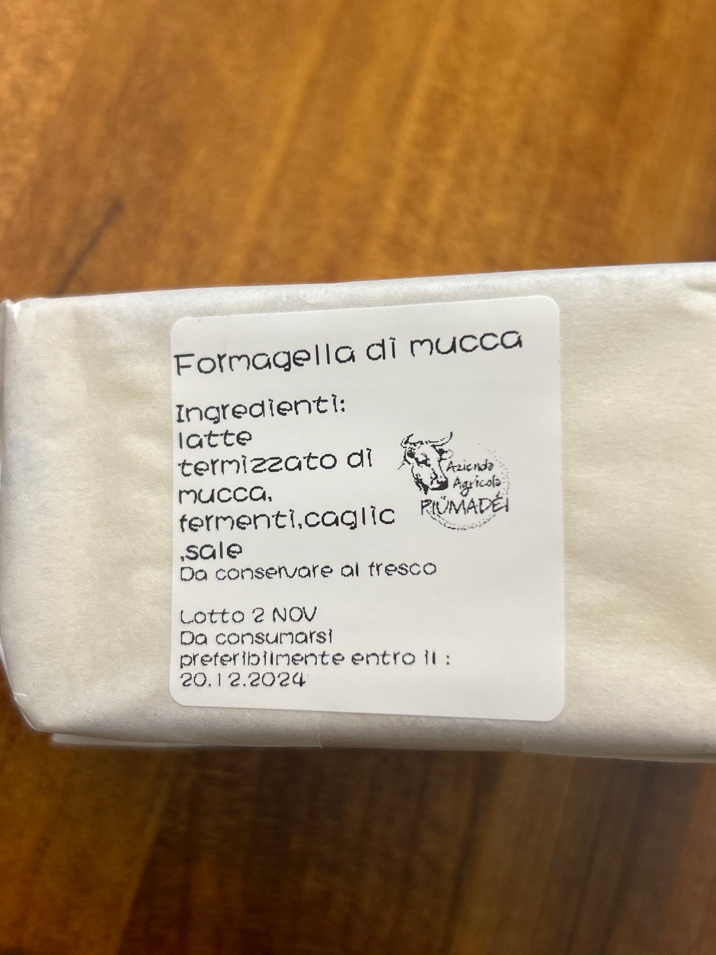 Formagella di mucca prezzo al kg