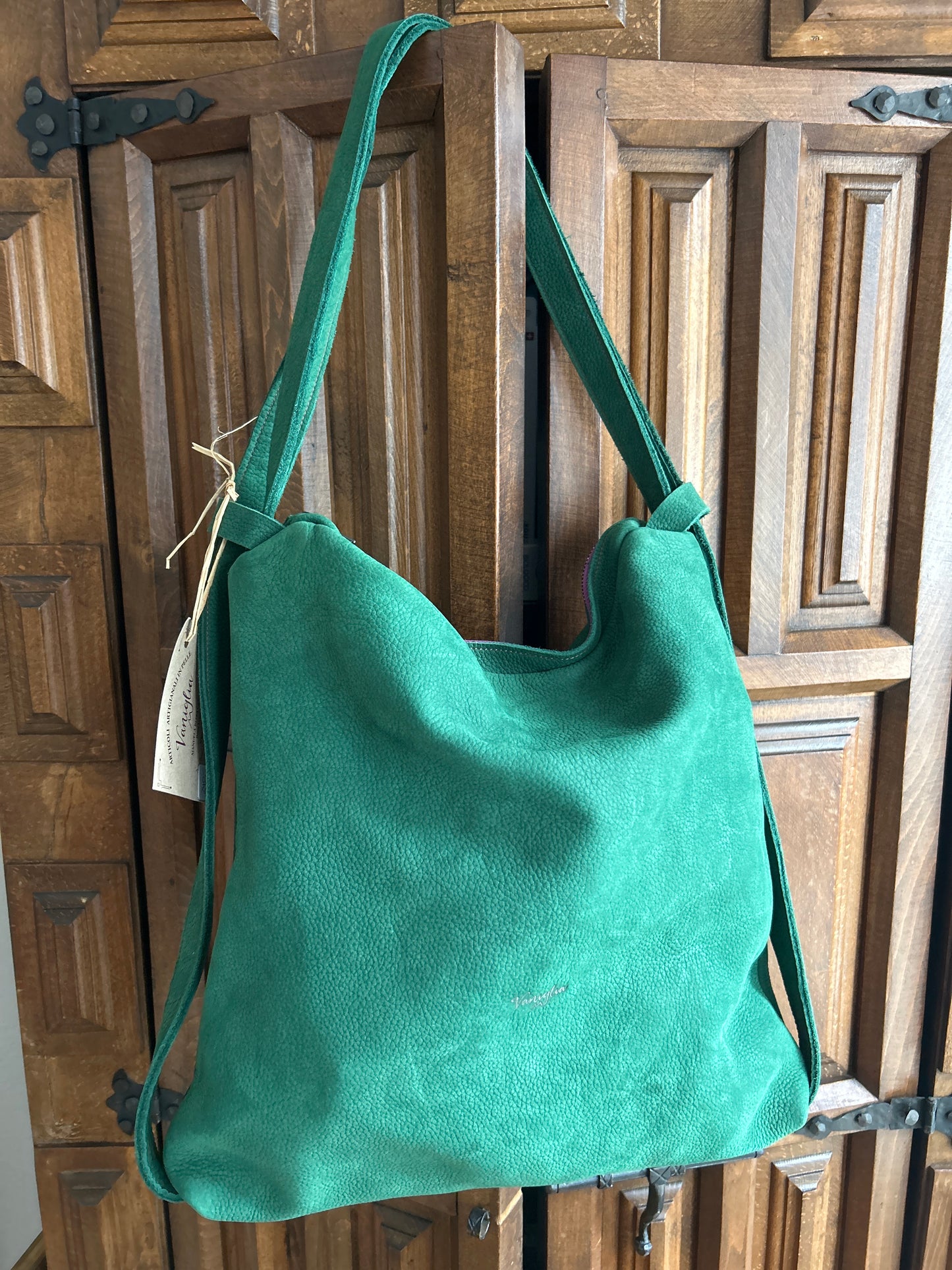 Borsa in pelle trasformabile in zaino