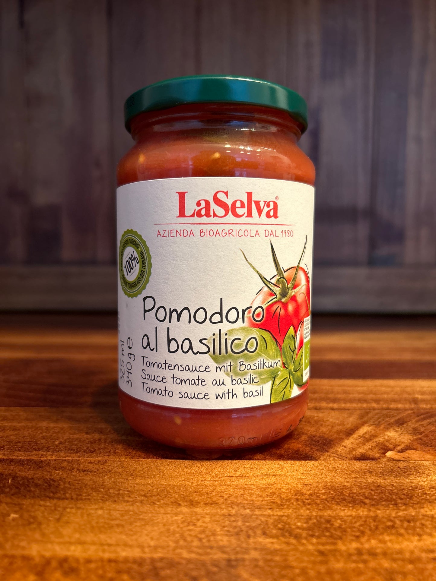 Pomodoro al basilico bio 340g