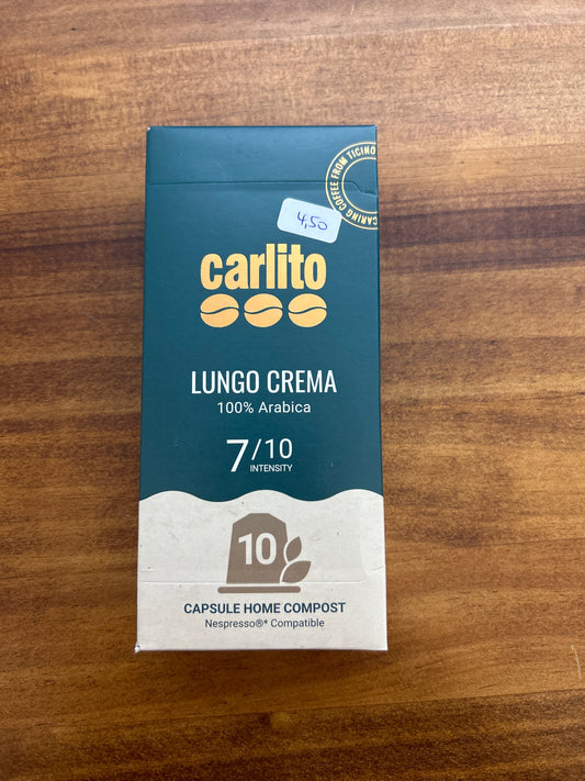 Capsule caffè lungo crema