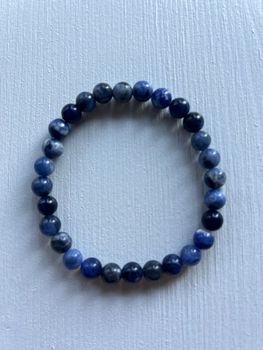 Braccialetto elastico in sodalite