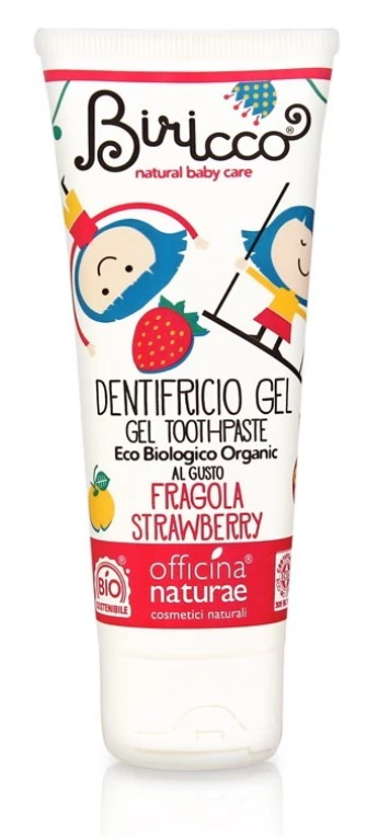 Dentifricio per bambini alla fragola biologico e organico